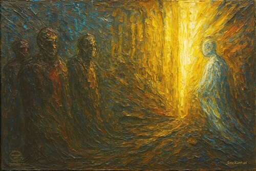 N°4 – De Profundis  – Poids du Jugement by JozeXart, Painting for Sale on Singulart