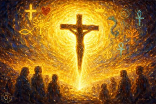 N°16 –  De Profundis  – Lumière Rédemptrice. von JozeXart, Malerei kaufen auf Singulart