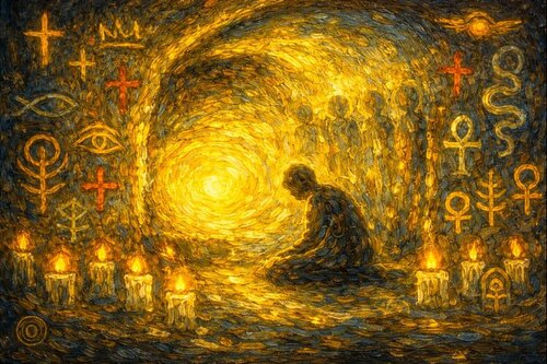 N°17 – De Profundis - Sanctuaire Intérieur von JozeXart, Malerei kaufen auf Singulart