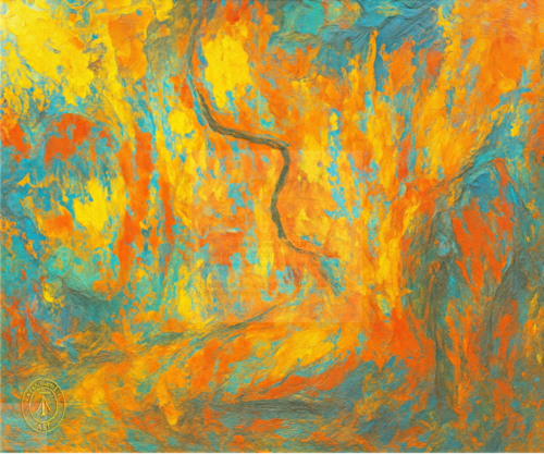 ⭐ VibeColor – Radiant Flux de JozeXart, Pintura a la venta en Singulart