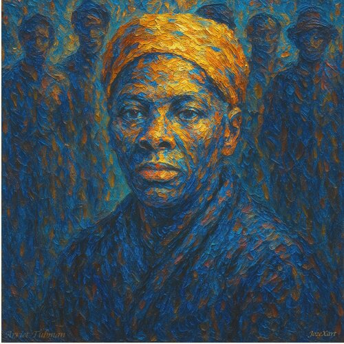 🔥 1. Harriet Tubman — Flamme de Résistance ✨ de JozeXart, Pintura a la venta en Singulart