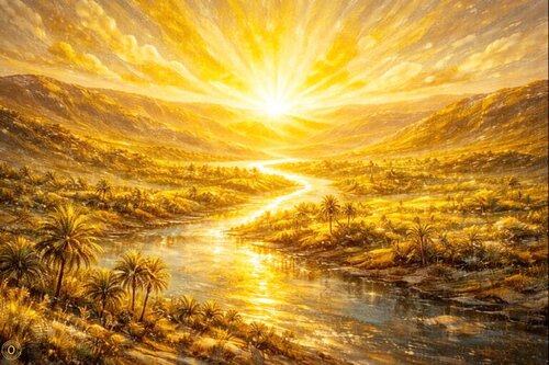 🌾 La Vallée du Jourdain von JozeXart, Malerei kaufen auf Singulart