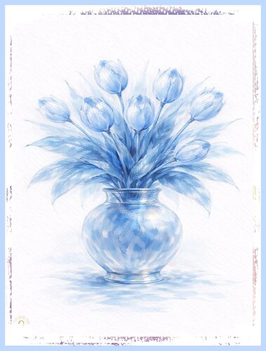 💙 Tulipe douce de JozeXart, Pintura a la venta en Singulart