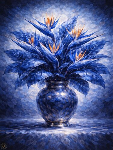 💙 L'Oiseau de Paradis by JozeXart, Painting for Sale on Singulart