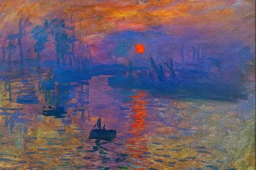 Impression Soleil Levant II – Tribute Monet von JozeXart, Malerei kaufen auf Singulart