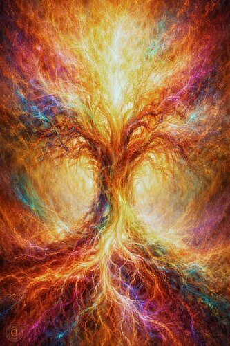 Yggdrasil — L’Origine des Mondes von JozeXart, Malerei kaufen auf Singulart
