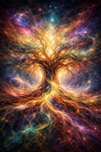 Yggdrasil — Cosmologie by JozeXart, 회화 for Sale on Singulart