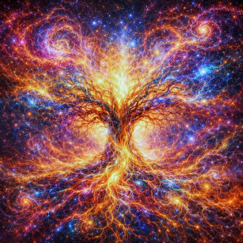 Yggdrasil — Fractal Cosmology von JozeXart, Malerei kaufen auf Singulart