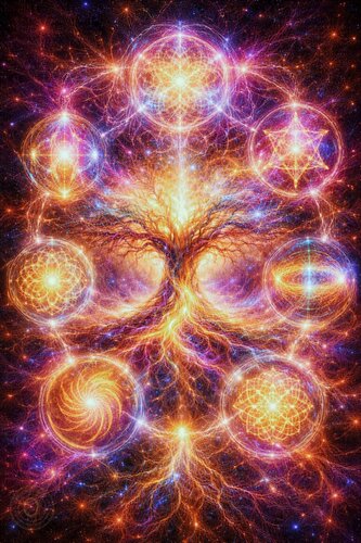 Yggdrasil — L’Arbre des Mondes van JozeXart, Schilderij te koop op Singulart