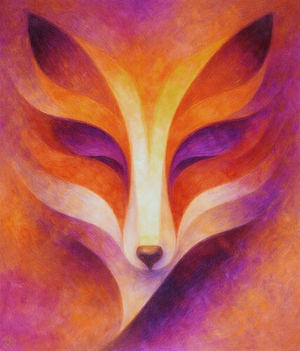 ✨ Ruse — Fox Spirit | Courbet Resonance par JozeXart, Peinture en vente sur Singulart