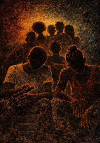 BANDI — Silent Pressure (Tribute) by JoZéXart, Painting for Sale on Singulart
