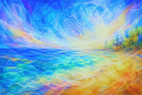 Azure Resonance by José VINCENT — JozeXart, 絵画 for Sale on Singulart