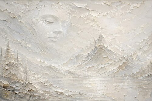 Silent Peaks — L’Ombre Blanche von José VINCENT — JozeXart, Malerei kaufen auf Singulart