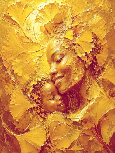 Mother's Day — Shared Inner Light by José VINCENT — JozeXart, 絵画 for Sale on Singulart