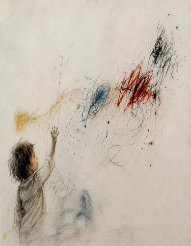 Before Words — Resonance Twombly van José VINCENT — JozeXart, Schilderij te koop op Singulart