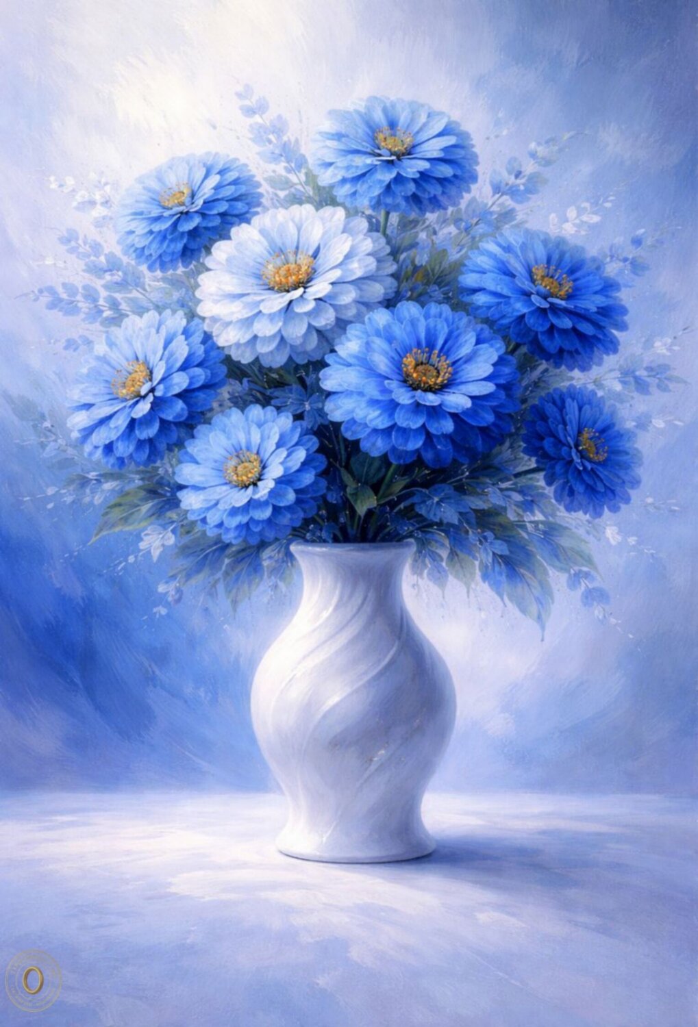 💙 Zinnia bleu JozeXart