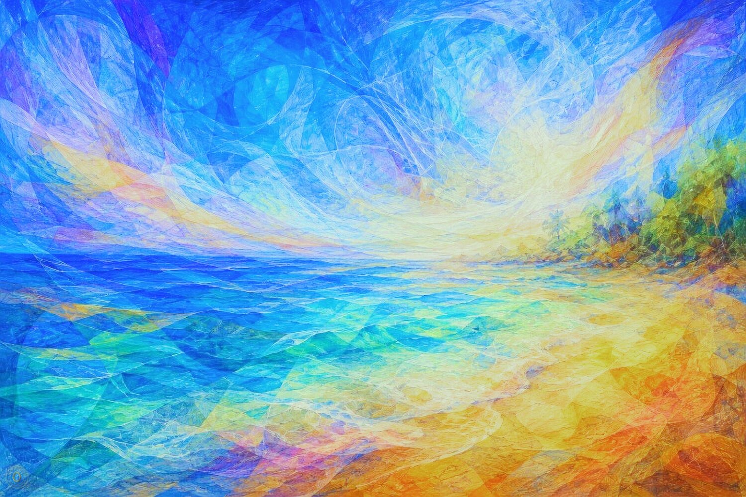 Azure Resonance José VINCENT — JozeXart Originalgemälde zu verkaufen