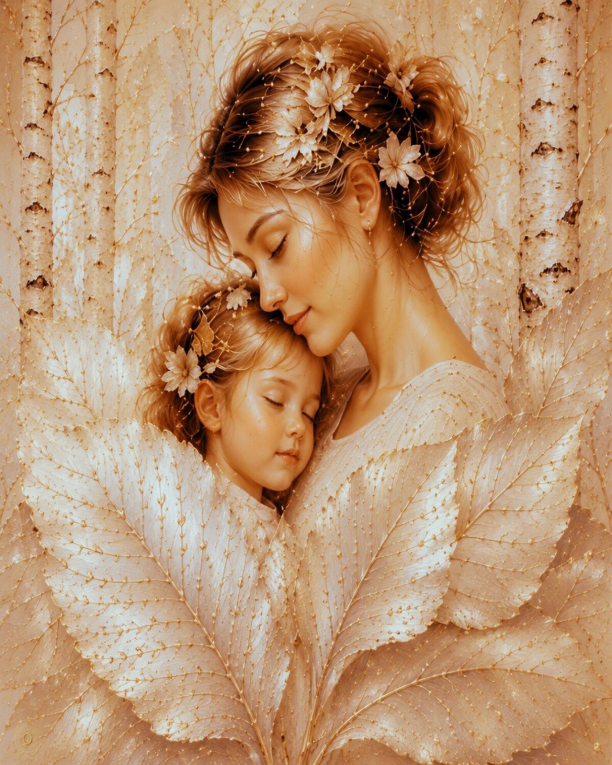 Mother's Day — Silent Tenderness José VINCENT — JozeXart Dipinto originale in vendita