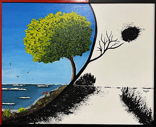 Disjuncture van Diane Farquhar Hallstrom, Schilderij te koop op Singulart
