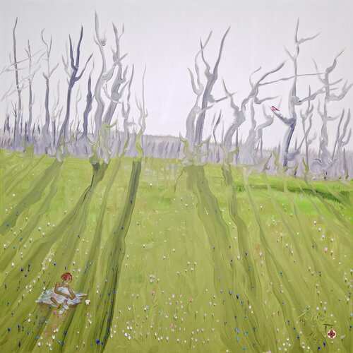 Lilly auf der Krokuswiese von BENita mARTin, Malerei kaufen auf Singulart