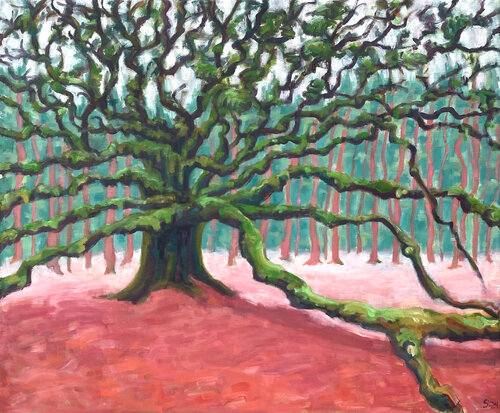 Skovvæsen 2 (Forest creature 2) van Stine Lindborg, Schilderij te koop op Singulart