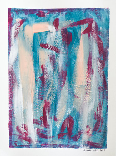 Waterfall 1 van Gina Vor, Werk op papier te koop op Singulart