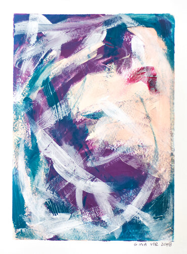 Waterfall 2 van Gina Vor, Werk op papier te koop op Singulart