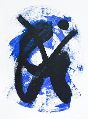 Blue Sign 1 by Gina Vor, Painting for Sale on Singulart