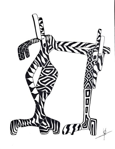 005 dessin posca by Stephane Vanhove, Drawing for Sale on Singulart
