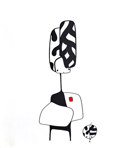 009 dessin posca by Stephane Vanhove, Drawing for Sale on Singulart