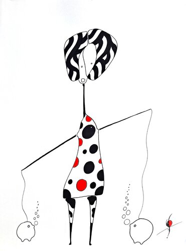 010 dessin posca by Stephane Vanhove, Drawing for Sale on Singulart