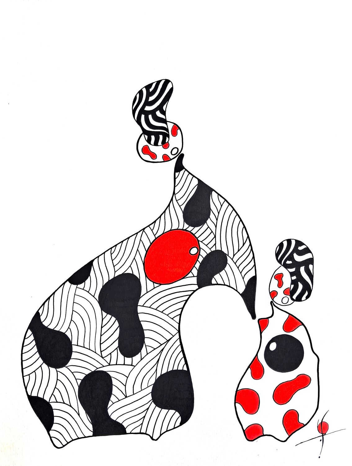 004 dessin posca Stephane Vanhove Drawing for sale