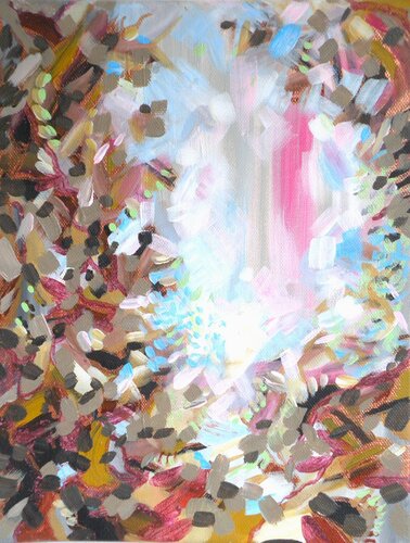 Pink Waterfall van Maria Heinrich, Schilderij te koop op Singulart