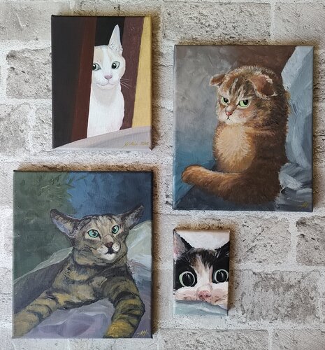 Cat Collection von Maria Heinrich, Malerei kaufen auf Singulart