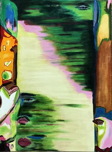 Hidden faces di Kati Binda, Pittura in vendita su Singulart