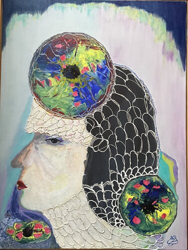 Woman lost in thought van Kati Binda, Schilderij te koop op Singulart