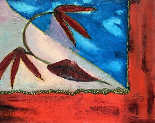 Red flowers van Kati Binda, Schilderij te koop op Singulart