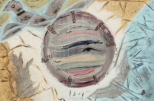 The little messenger van Kati Binda, Schilderij te koop op Singulart