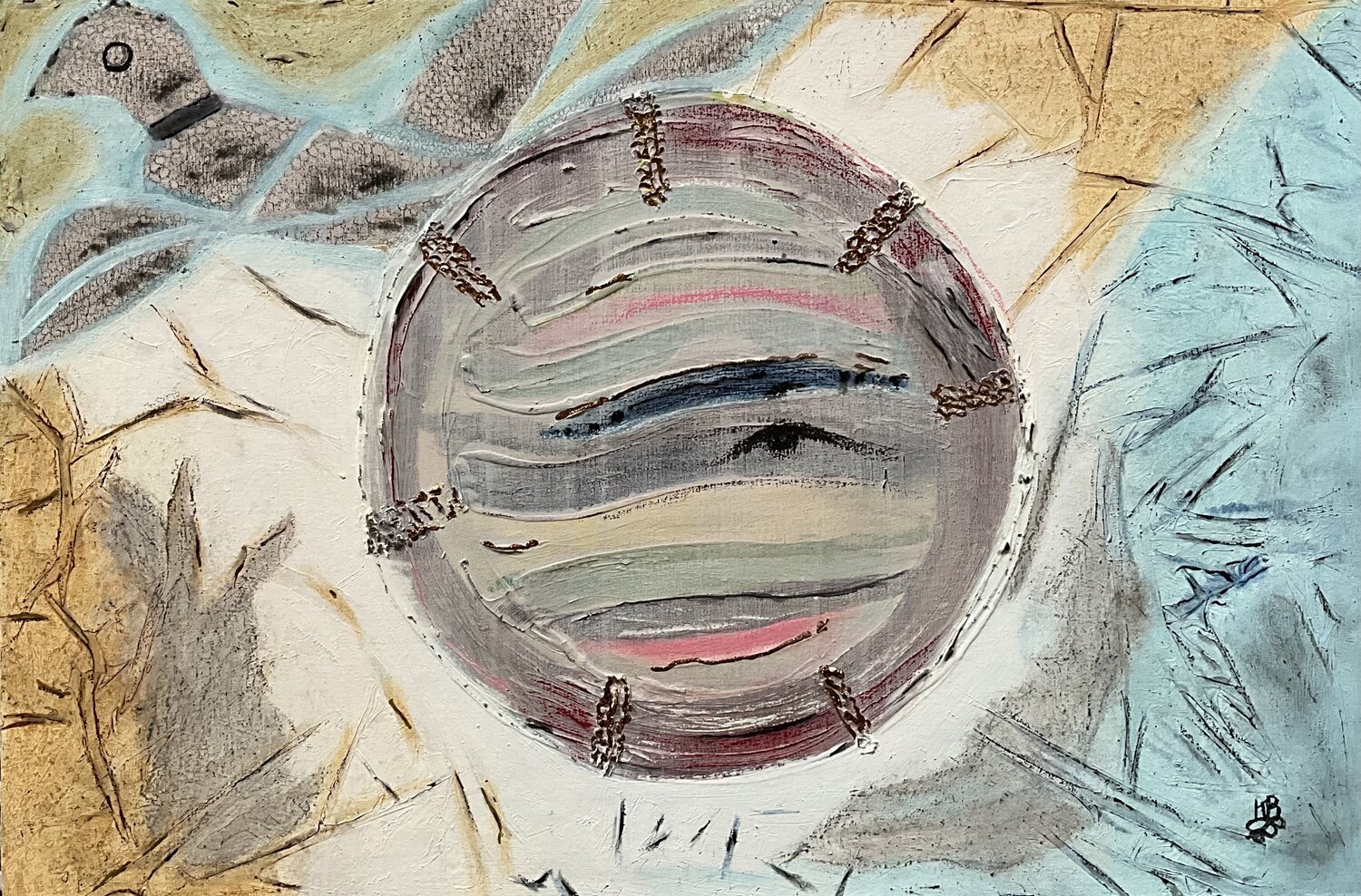 The little messenger Kati Binda Origineel schilderij te koop