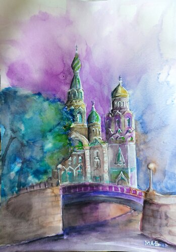 San Pietroburgo by Maria Antonietta Garzia, 종이 for Sale on Singulart