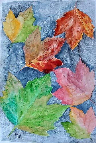 Foglie al vento di Maria Antonietta Garzia, Pittura in vendita su Singulart
