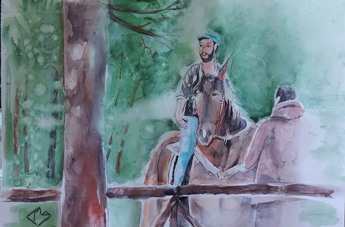 Passeggiata a cavallo von Maria Antonietta Garzia, Malerei kaufen auf Singulart