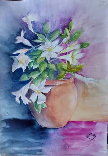 Dipladenia by Maria Antonietta Garzia, Work on Paper for Sale on Singulart