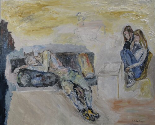 Attente 1 von Karen Finkelstein, Malerei kaufen auf Singulart