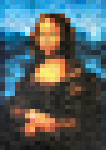 Mona Lisa Dream Blue 70x100 I von Marie KVK, Malerei kaufen auf Singulart