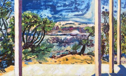 Terrasse à sa Platjeta. di Françoise Watin, Pittura in vendita su Singulart