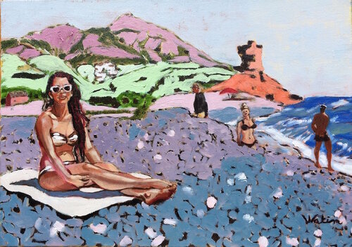 Lola à Albo. di Françoise Watin, Pittura in vendita su Singulart