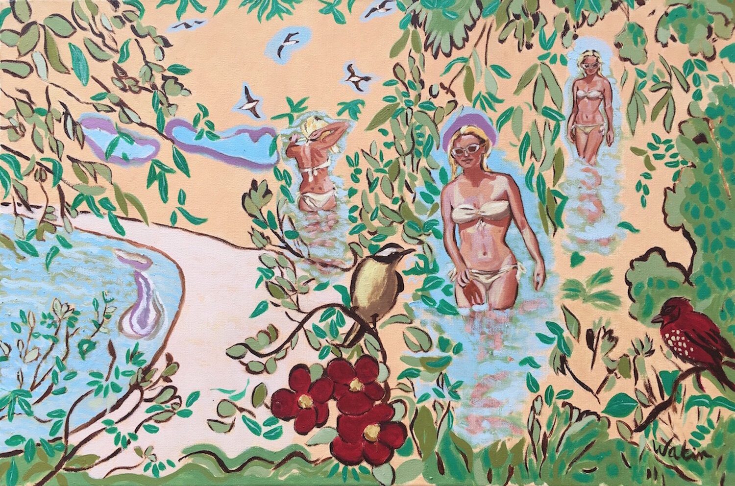 Adèle plage du Lotu Françoise Watin