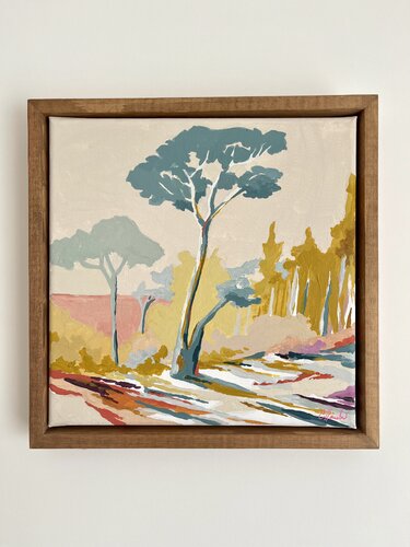 Pinède safran di Cecile Llambi, Pittura in vendita su Singulart