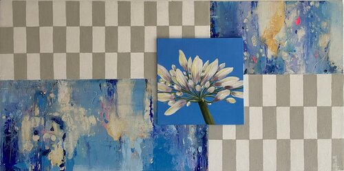 Fusion Florale et Marine II di Véronique Ball, Pittura in vendita su Singulart